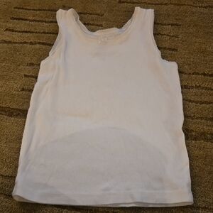 5/25 OshKosh B'gosh White Ribbed Girls' Tank Top Size 6..